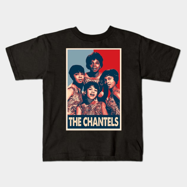 Nostalgic Notes Chantel Band T-Shirts, Wear the Melody of Doo-Wop Royalty with Grace Kids T-Shirt by JaylahKrueger